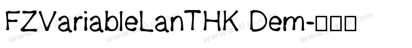 FZVariableLanTHK Dem字体转换